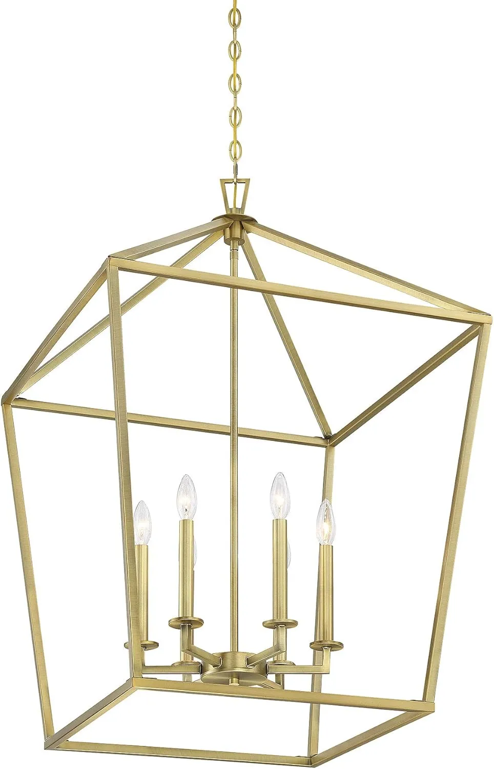 Savoy House 1-322-6-322 Townsend 6-Light Foyer Pendant in a Warm Brass Finish (24" W x 36.5" H)