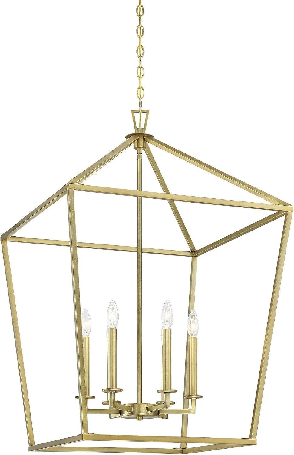 Savoy House 1-322-6-322 Townsend 6-Light Foyer Pendant in a Warm Brass Finish (24" W x 36.5" H)