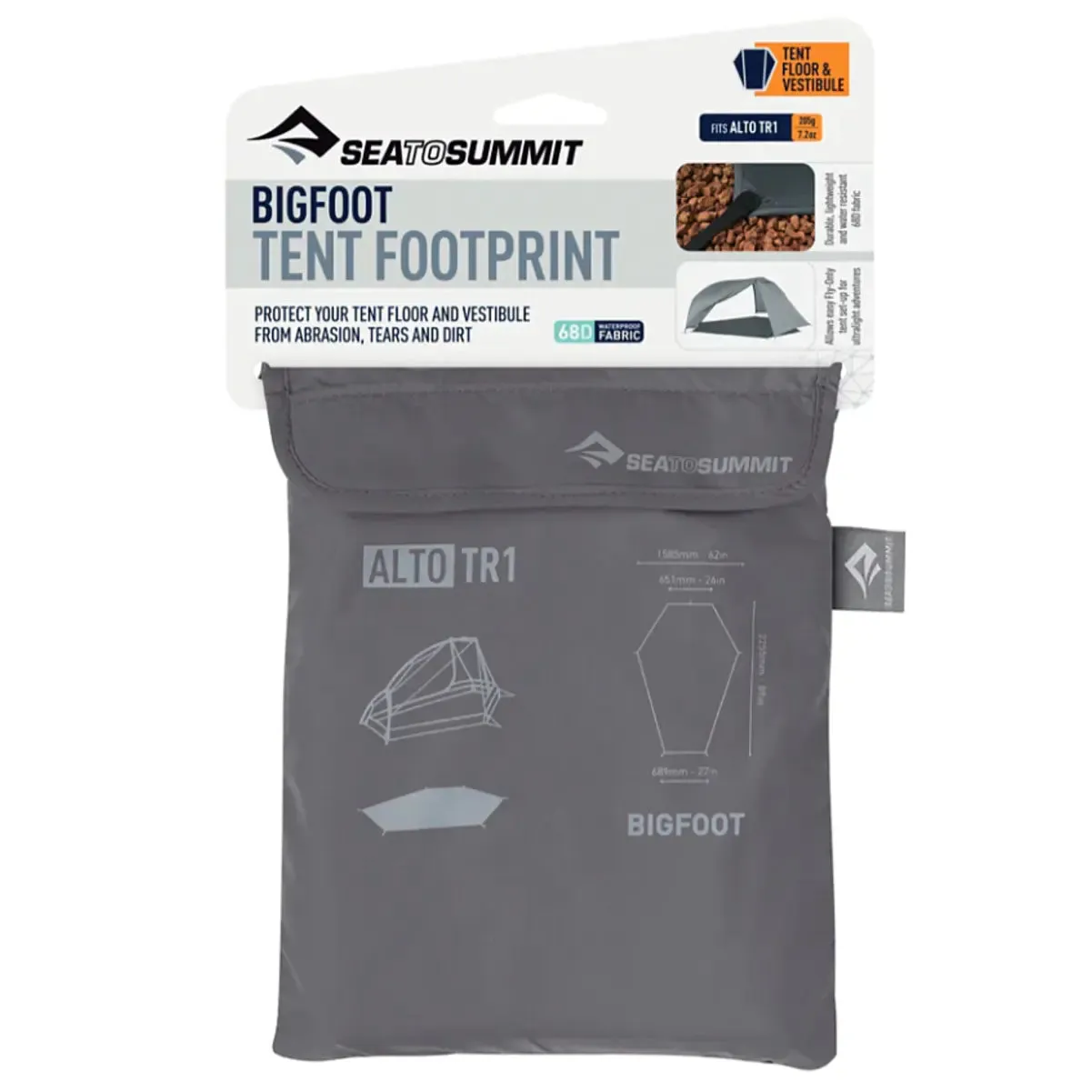 Sea To Summit Alto TR1 Bigfoot Footprint - Grey