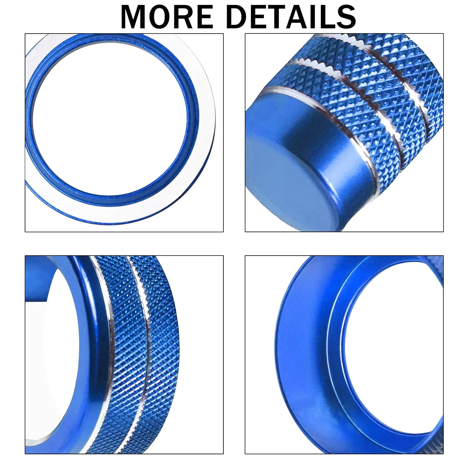 SENSHINE Air Conditioning, Vent Knob Cover for Honda Civic Accessories 2022 2023 2024 2025 for Honda CRV 2023 2024 2025 for Acura Integra 2023 2024 2025 Start/Stop Push Button Ring Trim 10Pcs (Blue)