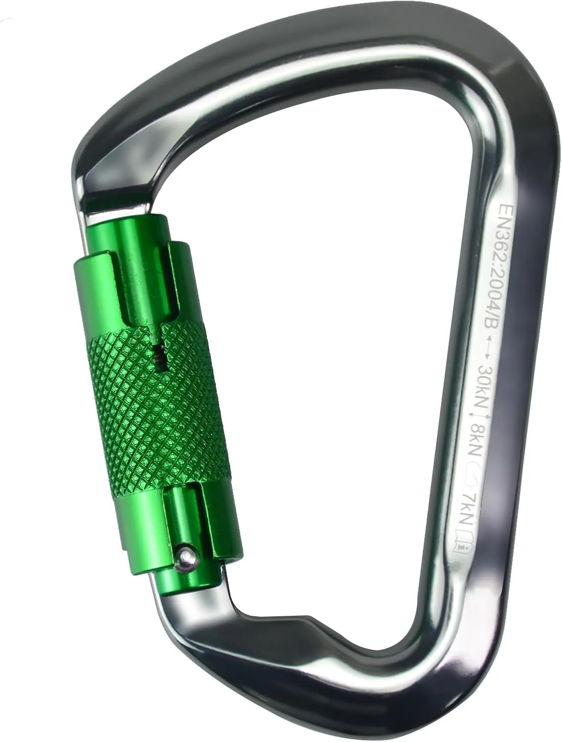 SEPEAK UIAA 30kN Climbing Carabiner Clips, Professional Heavy Duty Twist Locking Carabiners for Climbing,Mountaineering, Rappelling, Camping, Hiking, Swings, Large D Ring Hooks
