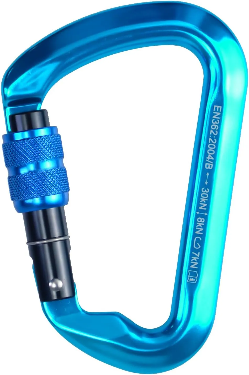 SEPEAK UIAA 30kN Locking Climbing Carabiner, Professional Heavy Duty Screwgate Clip for Outdoor Climbing, Mountaineering, Rappelling, Camping, Hiking, Swing,Large D Carabiner Hook/6744lb