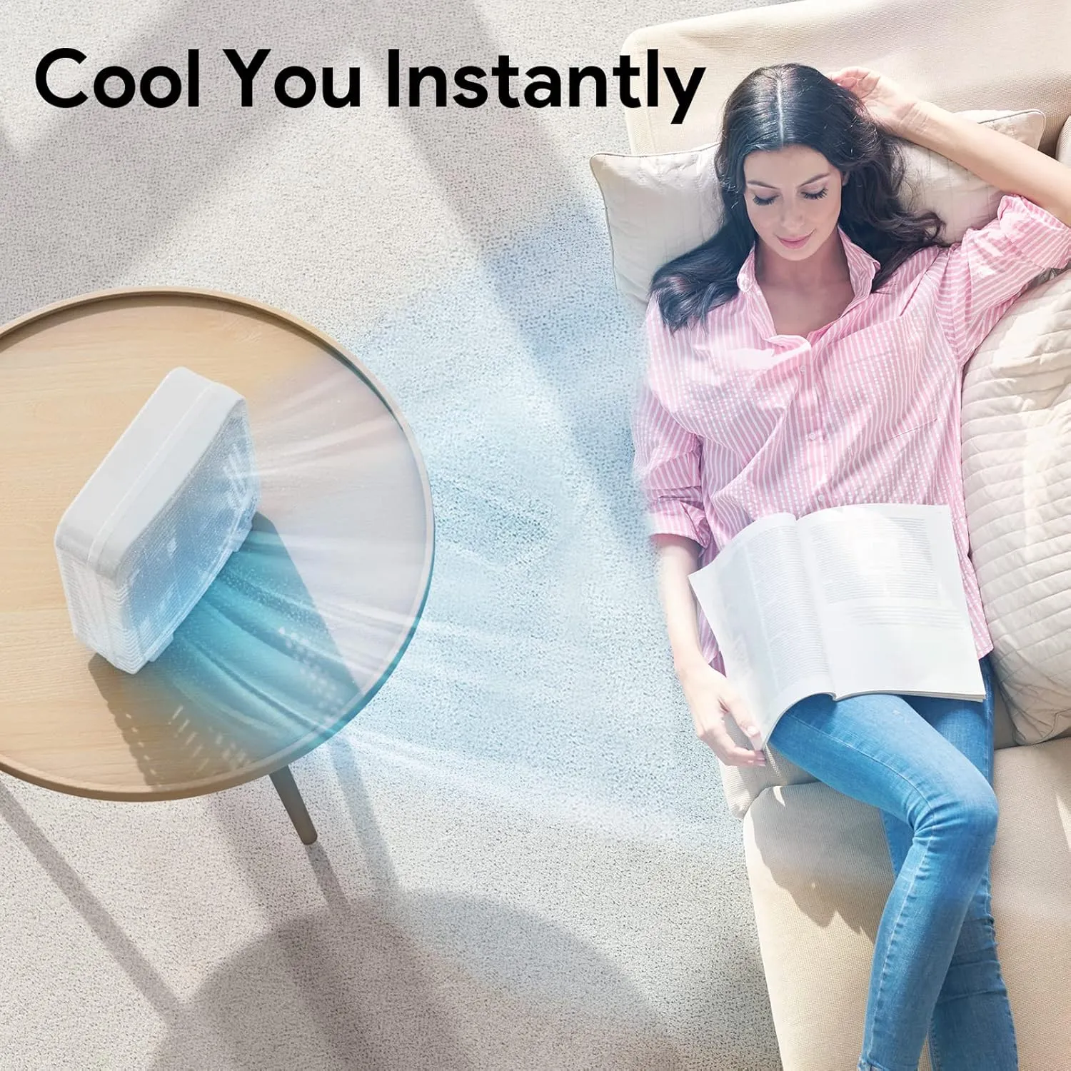 shinic 10" Tabletop Box Fan for Bedroom, 2 Speeds, Quiet Table Fan with Strong Airflow, Energy Efficient Small Box Fan, Portable Kitchen Exhaust Fan for Bedroom Bathroom Office Dorm Workshop, Green