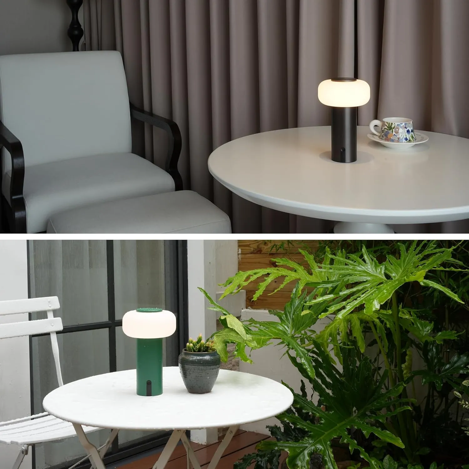 Shower Lamp Waterproof, Outdoor Cordless Table Lamp Rechargeable, Portable Battery Operated Lamp, Touch Dimmable Night Light for Bedroom/Patio/Dinning/Camping (Orange)