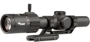 Sig Sauer Tango-MSR FFP 1-6X24mm Waterproof Fog-Proof Rugged Tactical Hunting Scope | Illuminated MSR BDC-6 Reticle, 0.5 MOA, Capped, Black W/ 1.535 Mount