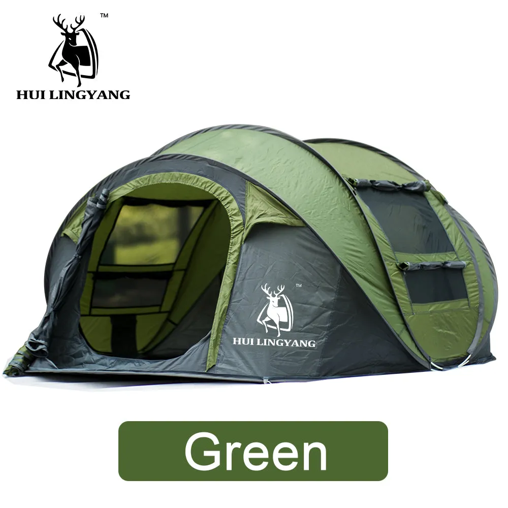 Spaces Family Efficient communication Windproof Persons Tent Automatic Outdoor Large Camping HUILINGYANG Express shipping Tent Open Quick Camping Tent Picnic 3-4