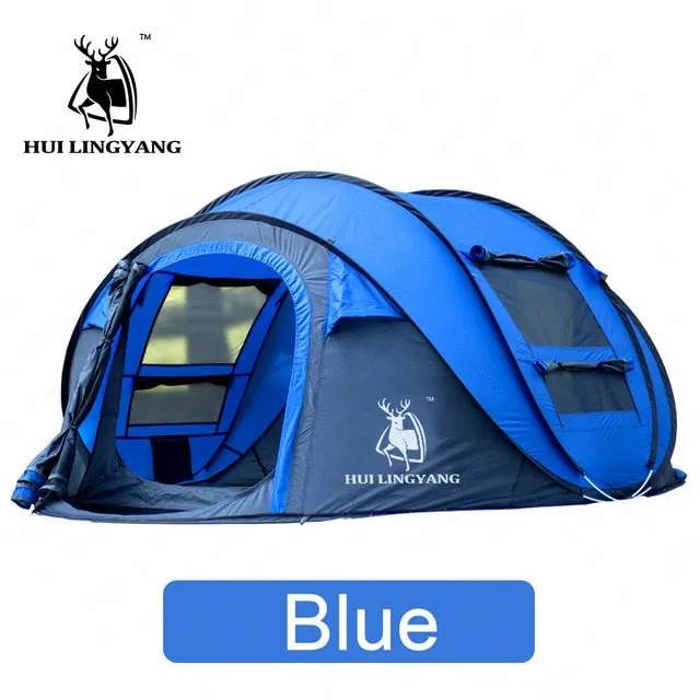 Spaces Family Efficient communication Windproof Persons Tent Automatic Outdoor Large Camping HUILINGYANG Express shipping Tent Open Quick Camping Tent Picnic 3-4