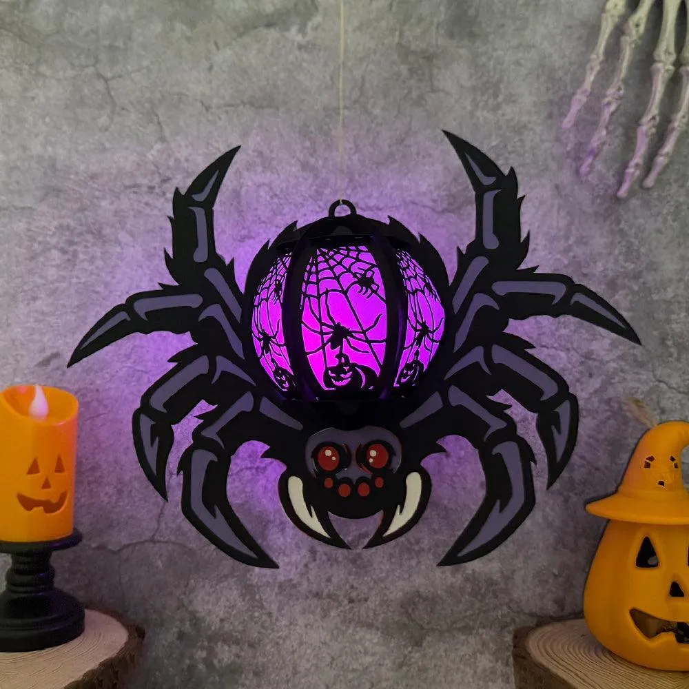 Spider - 3D Spider Lantern File - Cricut File 2 - LightBoxGoodMan