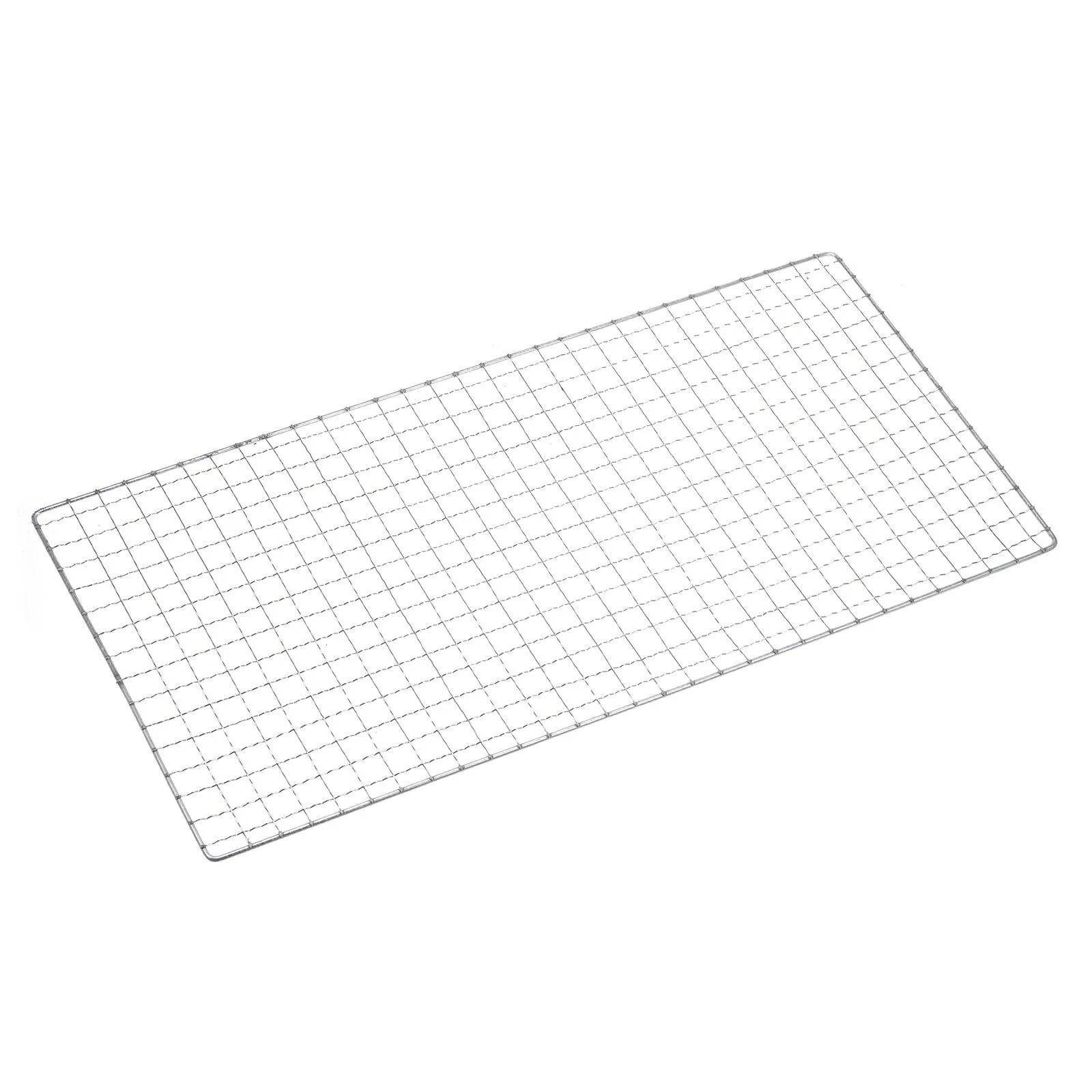 Square BBQ Grill Net 7.9"x15.7" Galvanized Iron Barbecue Mesh Mat for Baking