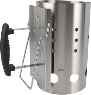 Stainless Steel Chimney Starter BBQ Grill Lighter Barbecue Fire Starter Grilling with Lightweight and Portable, Efficient Fire Starting, Wide Range of Use for Outdoor BBQ Camping