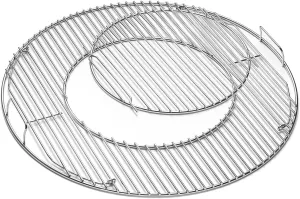 Stainless Steel Cooking Grate for Weber, 22.5 inch Charcoal Grills, Kettle, Performer, Master-Touch, 8835 Hinged Cooking Grate Grids for Weber