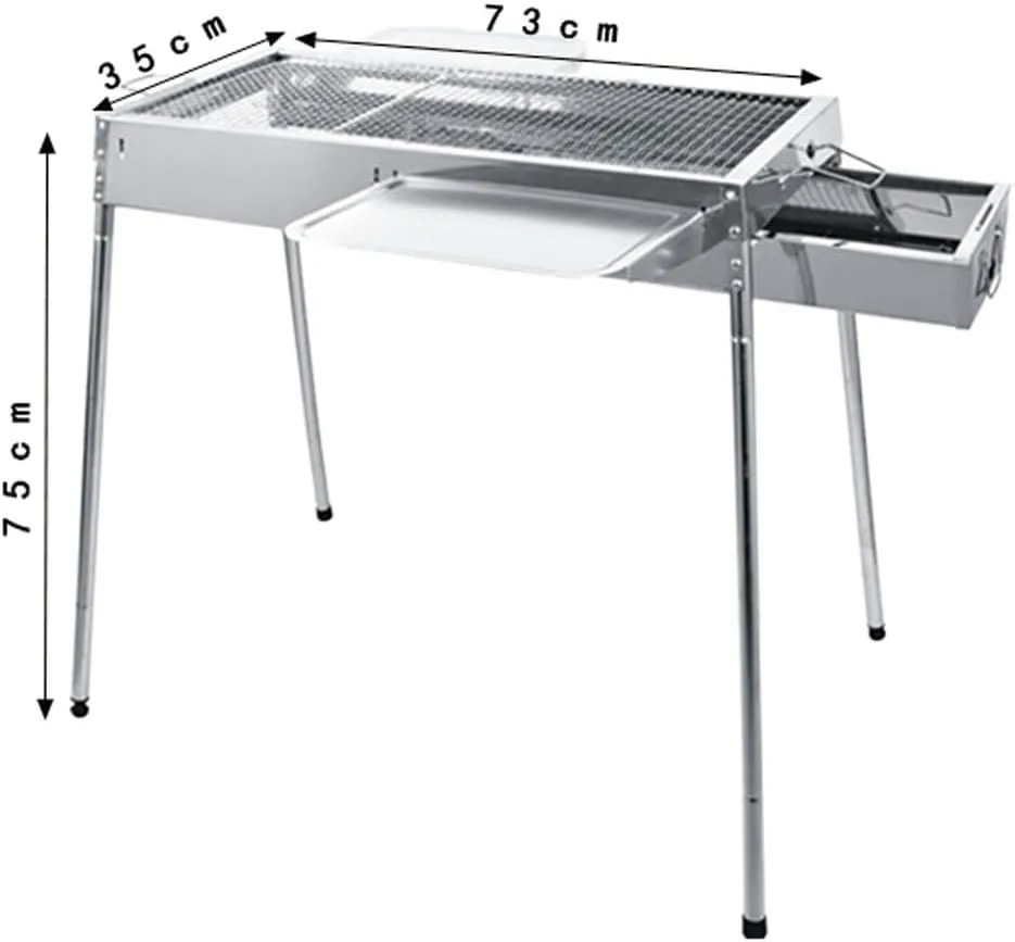 Stainless Steel Mesh Seasoning Board Barbecue Stove Folding Outdoor Leisure Gathering Barbecue Rack