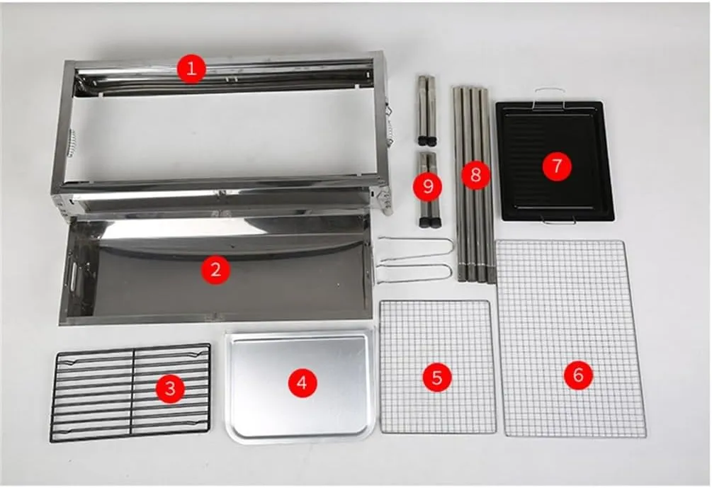 Stainless Steel Mesh Seasoning Board Barbecue Stove Folding Outdoor Leisure Gathering Barbecue Rack
