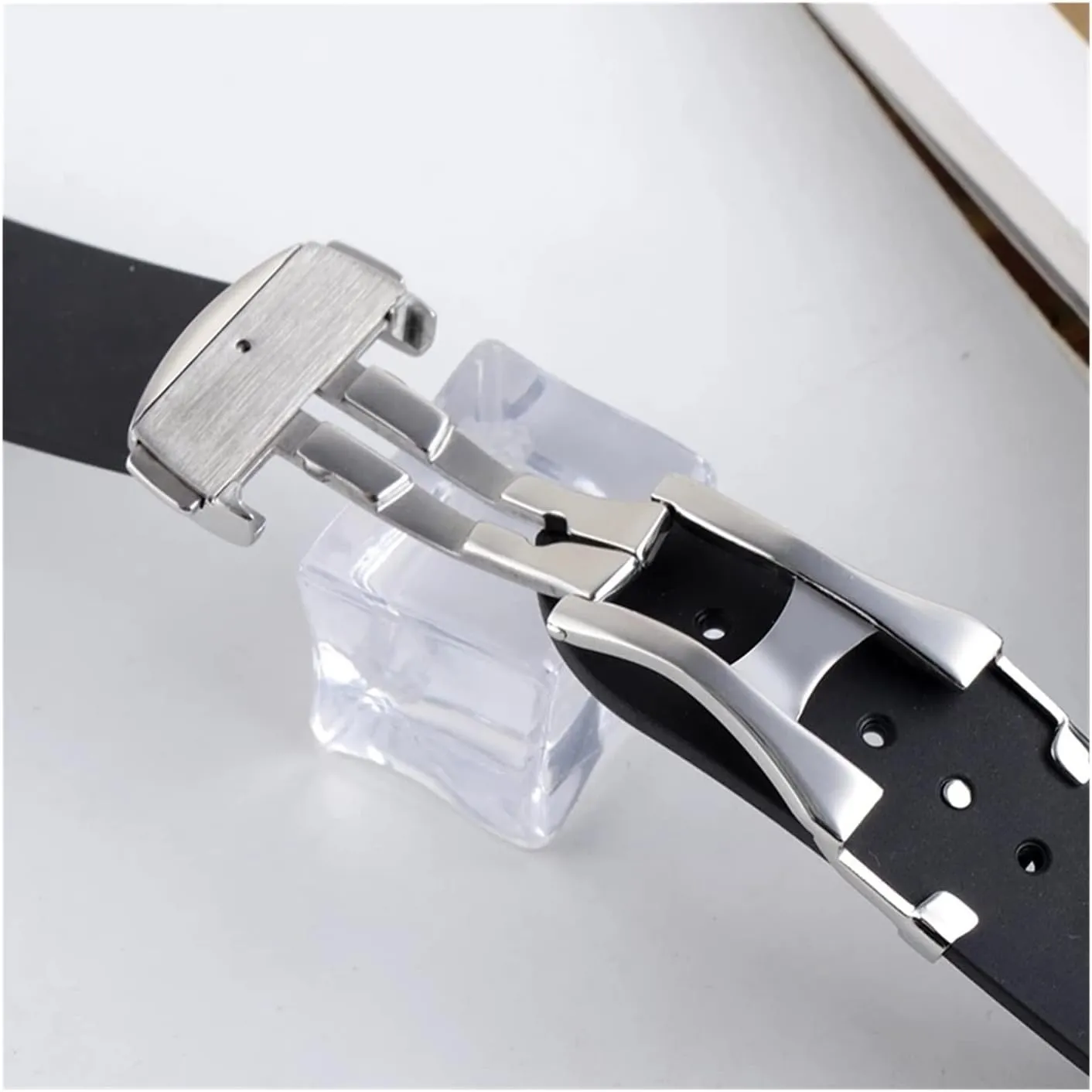 Stainless Steel Watch Bands Buckle Fit For Omg Watch Strap Butterfly Clasp Use On Leather Rubber Watchband 14mm 16mm 18mm 20mm Table buckle
