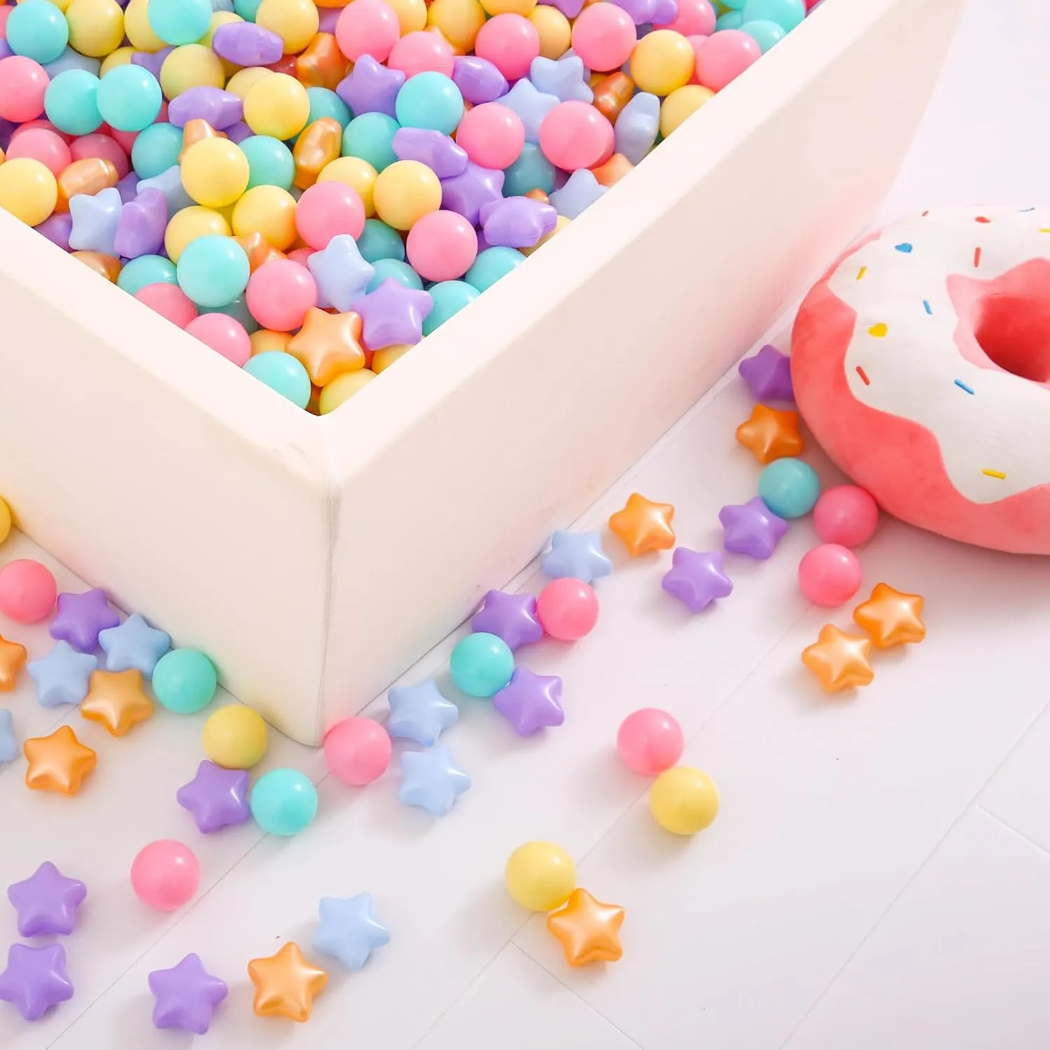 Star Ball Pit Balls for Toddlers Ball Pits, 50 100 200 500 1000 Ball Pit Ball Star Shapes for Kids, Boys Girls Bounce House, Play Tent, Baby Pool, Party Decoration.