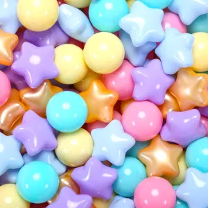 Star Ball Pit Balls for Toddlers Ball Pits, 50 100 200 500 1000 Ball Pit Ball Star Shapes for Kids, Boys Girls Bounce House, Play Tent, Baby Pool, Party Decoration.