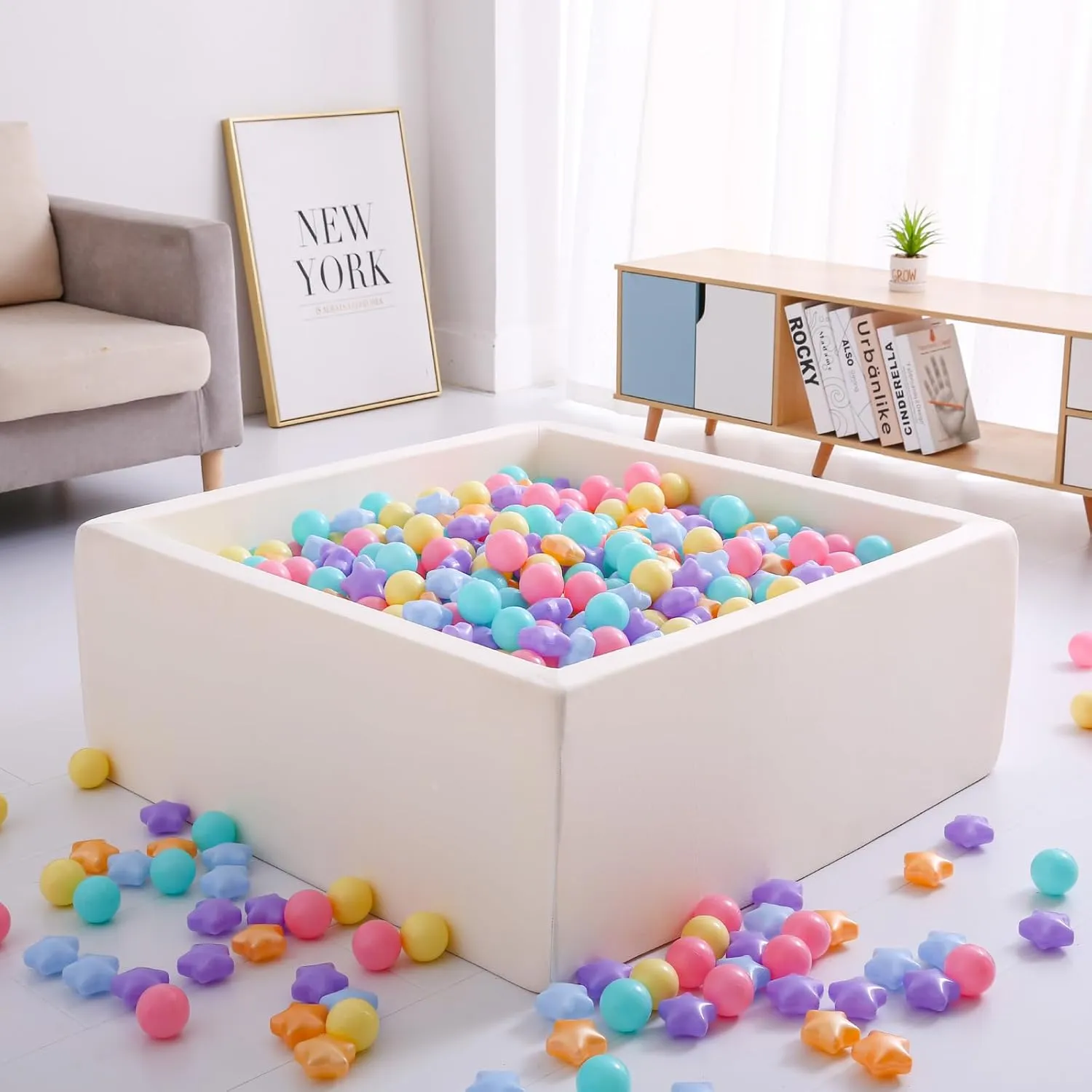 Star Ball Pit Balls for Toddlers Ball Pits, 50 100 200 500 1000 Ball Pit Ball Star Shapes for Kids, Boys Girls Bounce House, Play Tent, Baby Pool, Party Decoration.