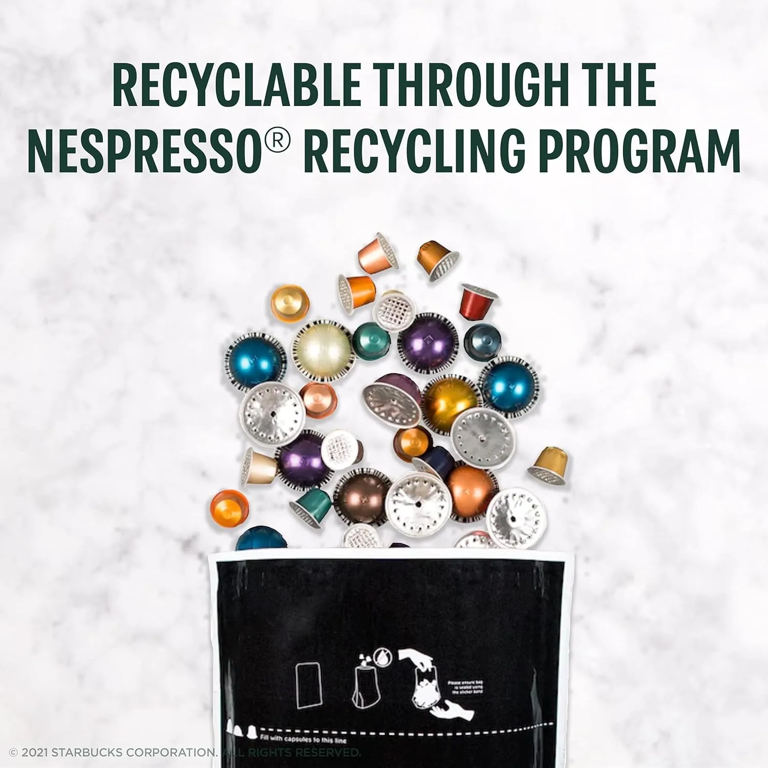 Starbucks by Nespresso Original Line Mild Variety Pack Coffee, 50-count Espresso Pods