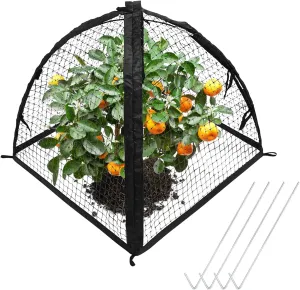 Strawberry Plant Protector,22 x22 x 22 Inch Cloche Dome for Plants,Plant Protection Tent For Plant Cages to Keep Animals Out,Mesh Plant Cover for Plant Protectors from Animals,Chicken Wire Cloche 1PC