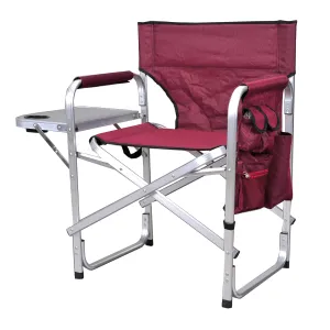 Stylish Camping Director's Chair w/ Side Table & Pockets