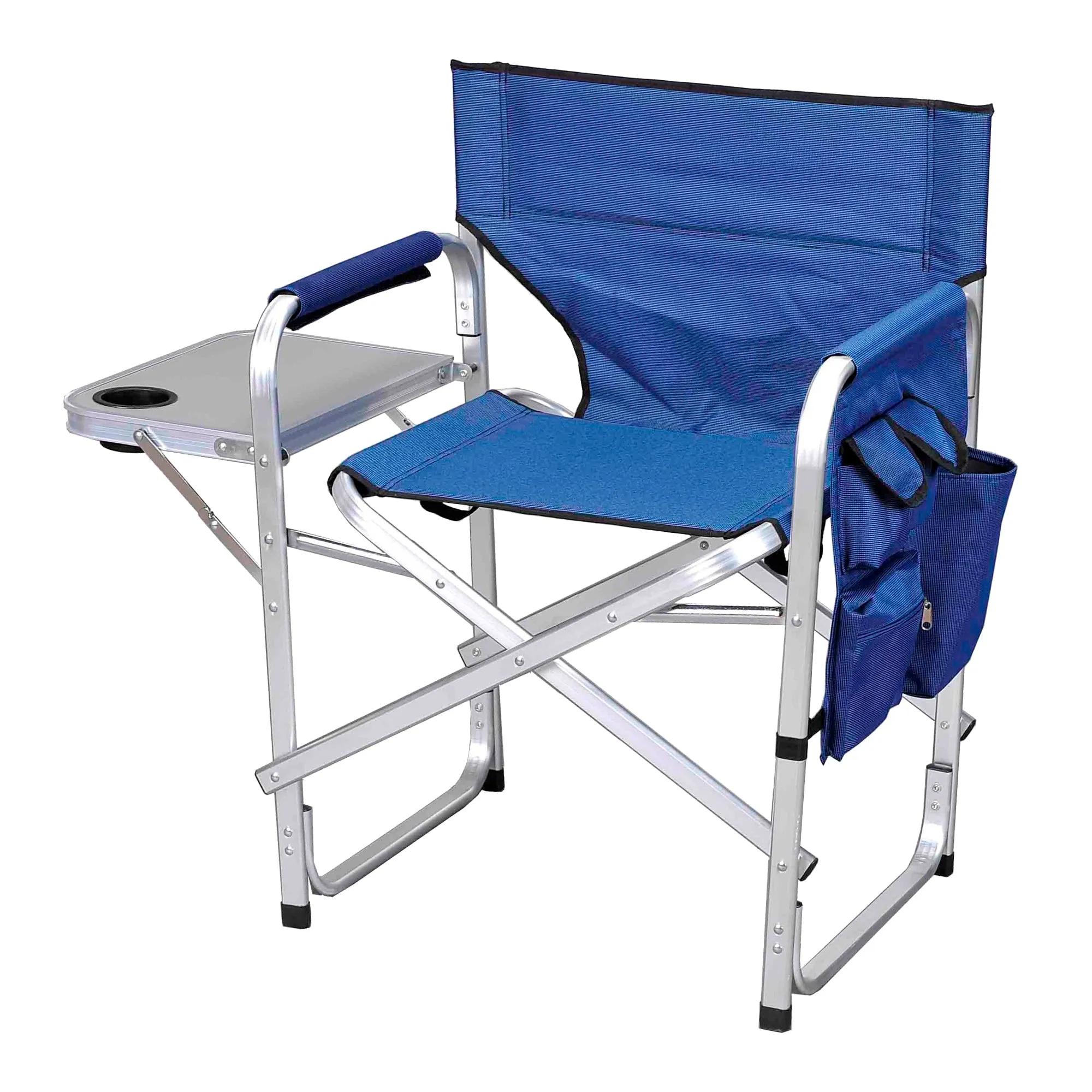 Stylish Camping Director's Chair w/ Side Table & Pockets