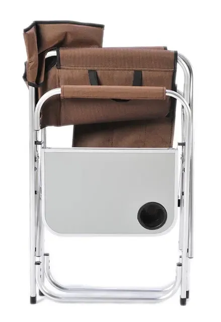 Stylish Camping Director's Chair w/ Side Table & Pockets