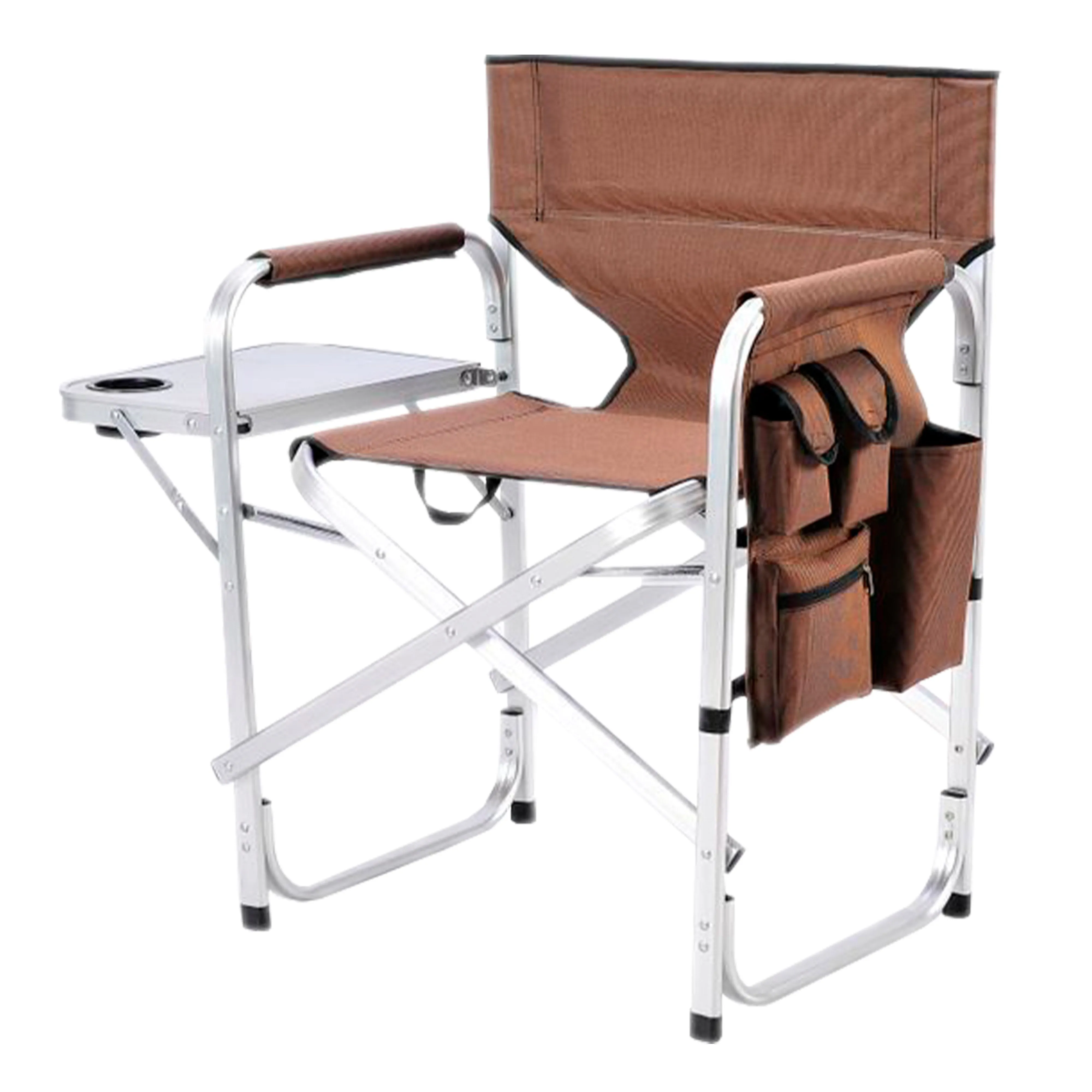 Stylish Camping Director's Chair w/ Side Table & Pockets