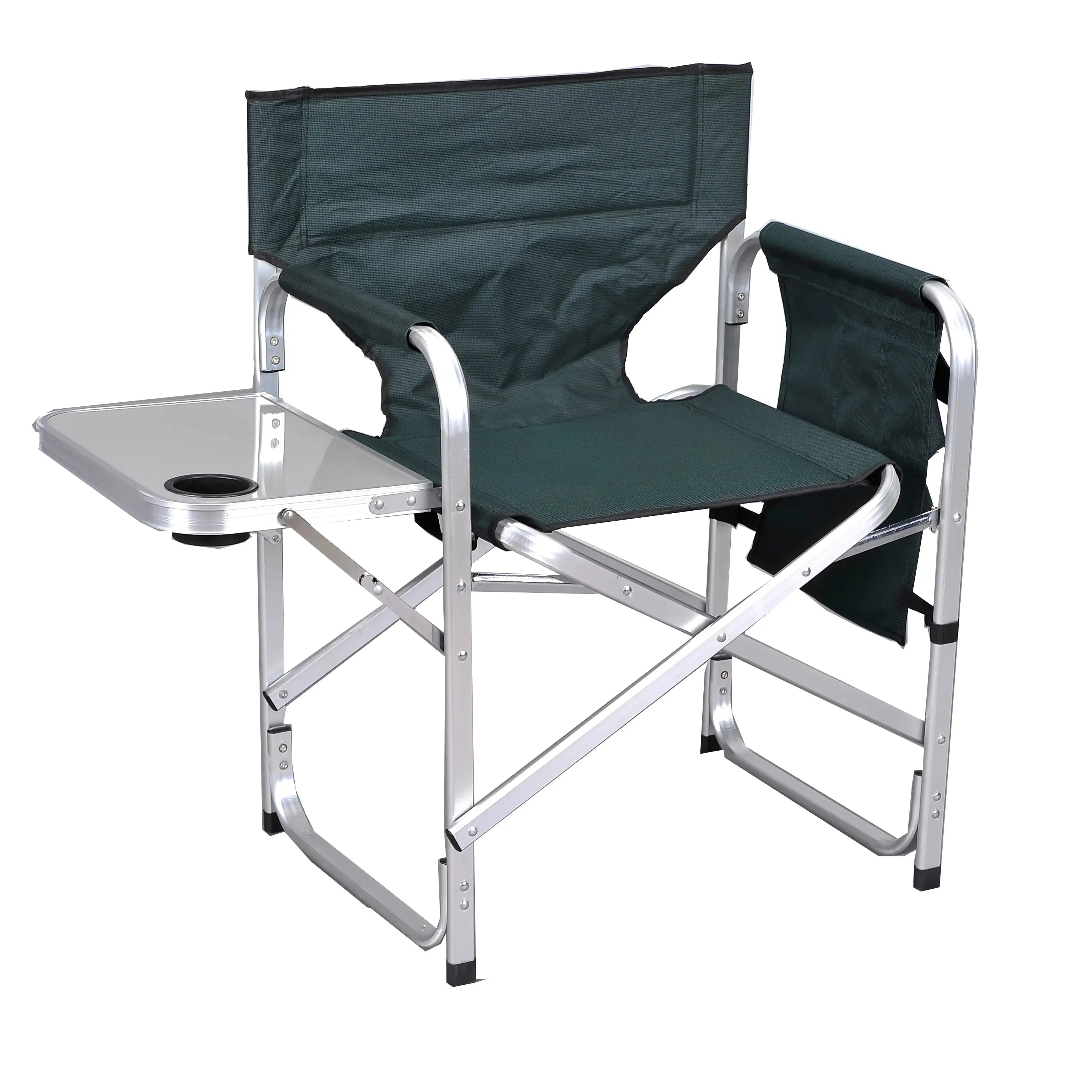 Stylish Camping Director's Chair w/ Side Table & Pockets