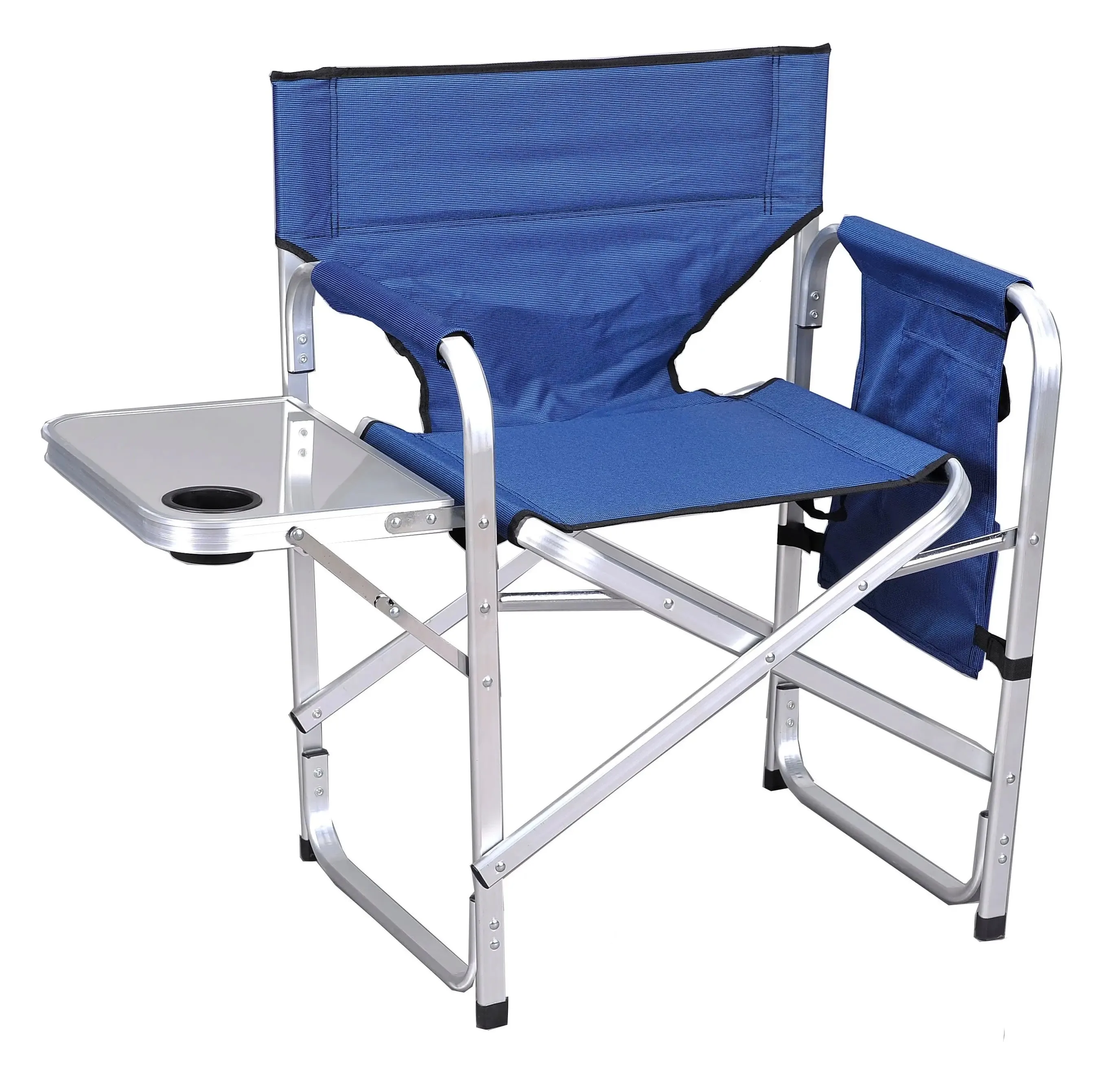 Stylish Camping Director's Chair w/ Side Table & Pockets
