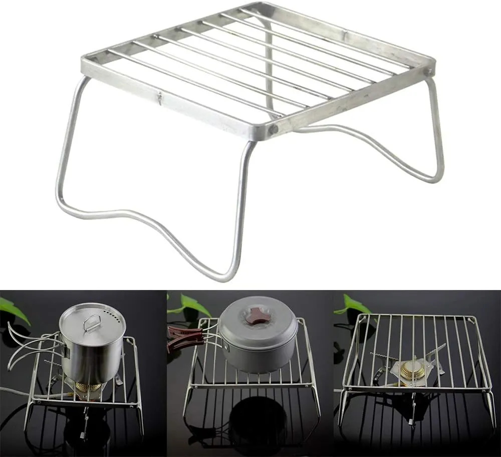 SUNGOOYUE Portable Aluminium Alloy and Stainless Steel Grill, Outdoor Mini Folding Grill, Easy to Carry, for Outdoor Use Grill, Camping and Picnics
