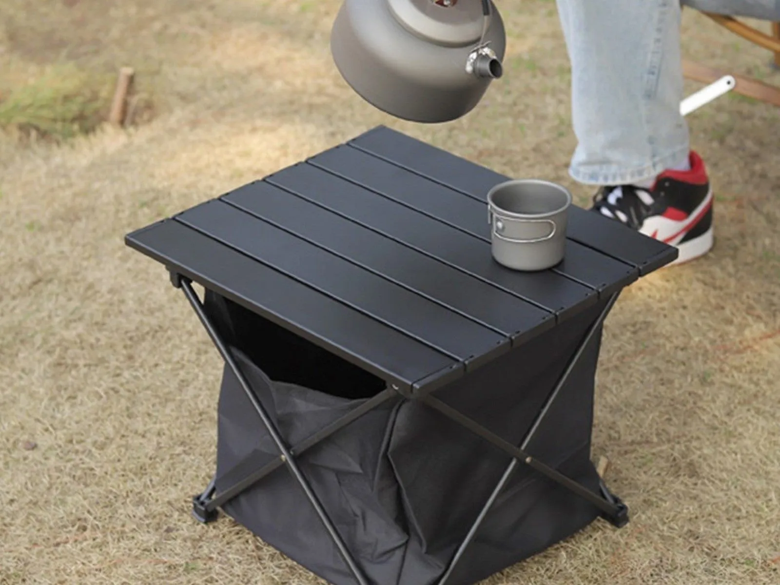 Table Carry Bag Aluminum Table with Portable BBQ International delivery Folding Camping 56x40cm Picnic Compliance-certified
