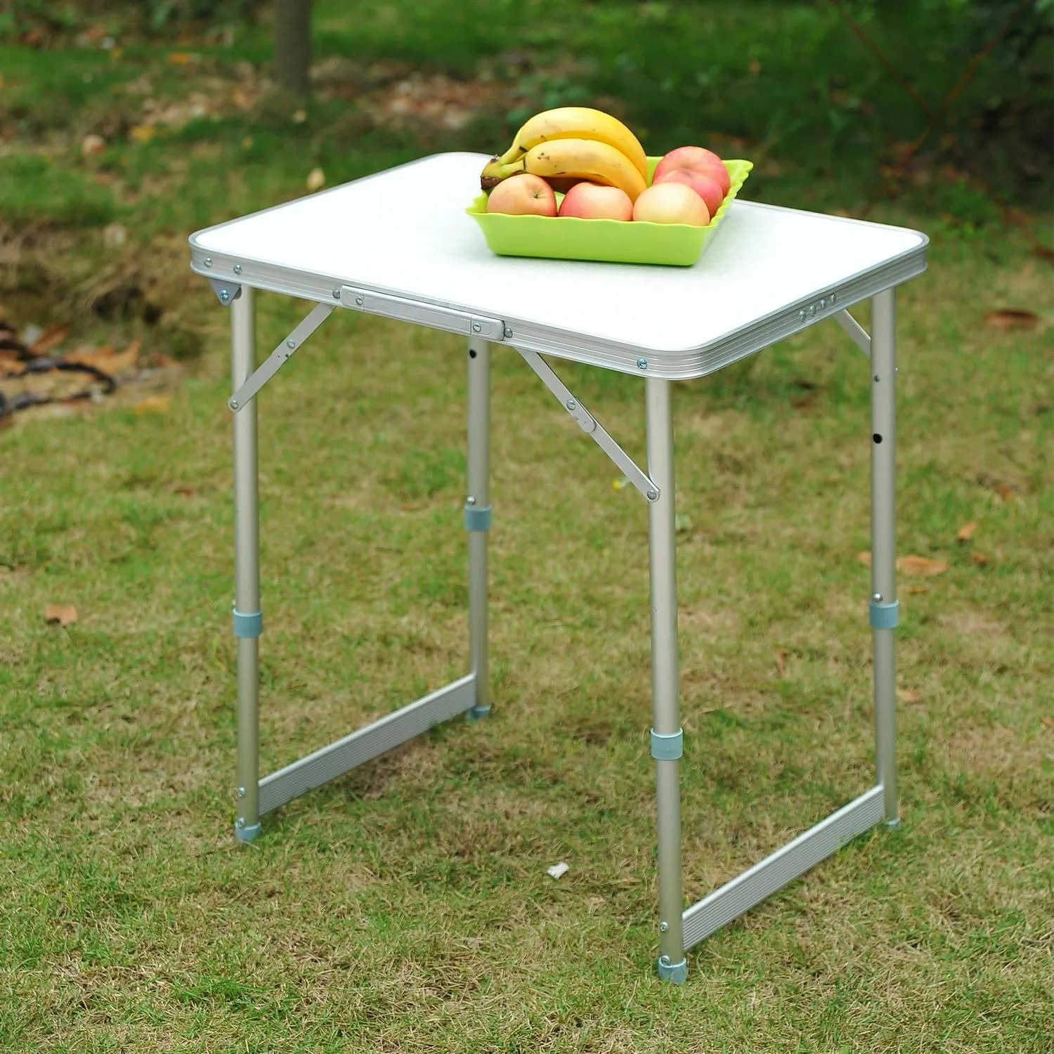 Table-Silver Reduced Excellent customer service Foldable Outsunny Patio Picnic