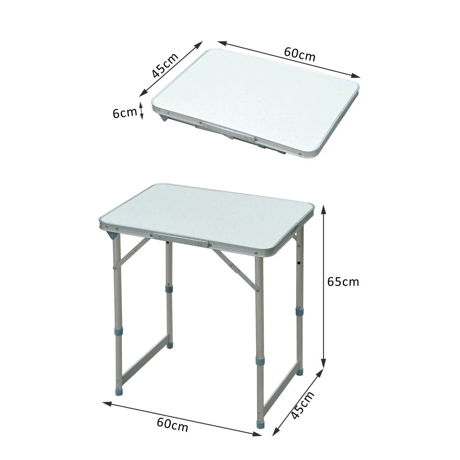 Table-Silver Reduced Excellent customer service Foldable Outsunny Patio Picnic