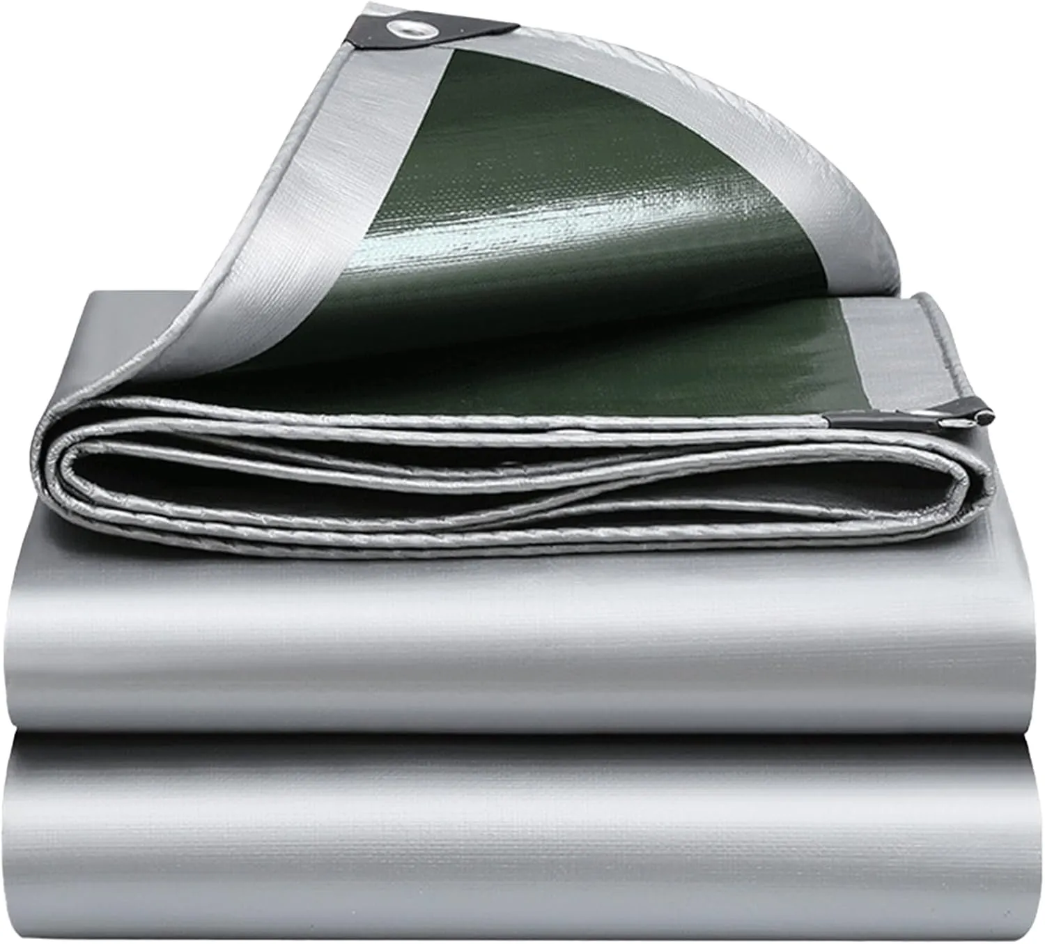 Tarps Heavy Duty Waterproof 10×12FT, 16 Mil Tarpaulin with Grommets and Reinforced Edges, Tear & Fade Resistant, UV Blocking, Poly Tarpsfor Outdoors Cover, Camping, Tent, Boat (Slive/Loden)