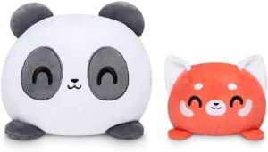 TeeTurtle - The Original Reversible Panda Plushie - BIG & Red Panda - Cute Sensory Fidget Stuffed Animals That Show Your Mood!
