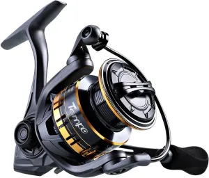 Tempo Spinning Reel, 9 1 BB Smooth Fishing Reels, Max Drag up to 38.6 LBs, with Harder GV Rotor, Ultralight Spinning Reels, Braid Ready Spool