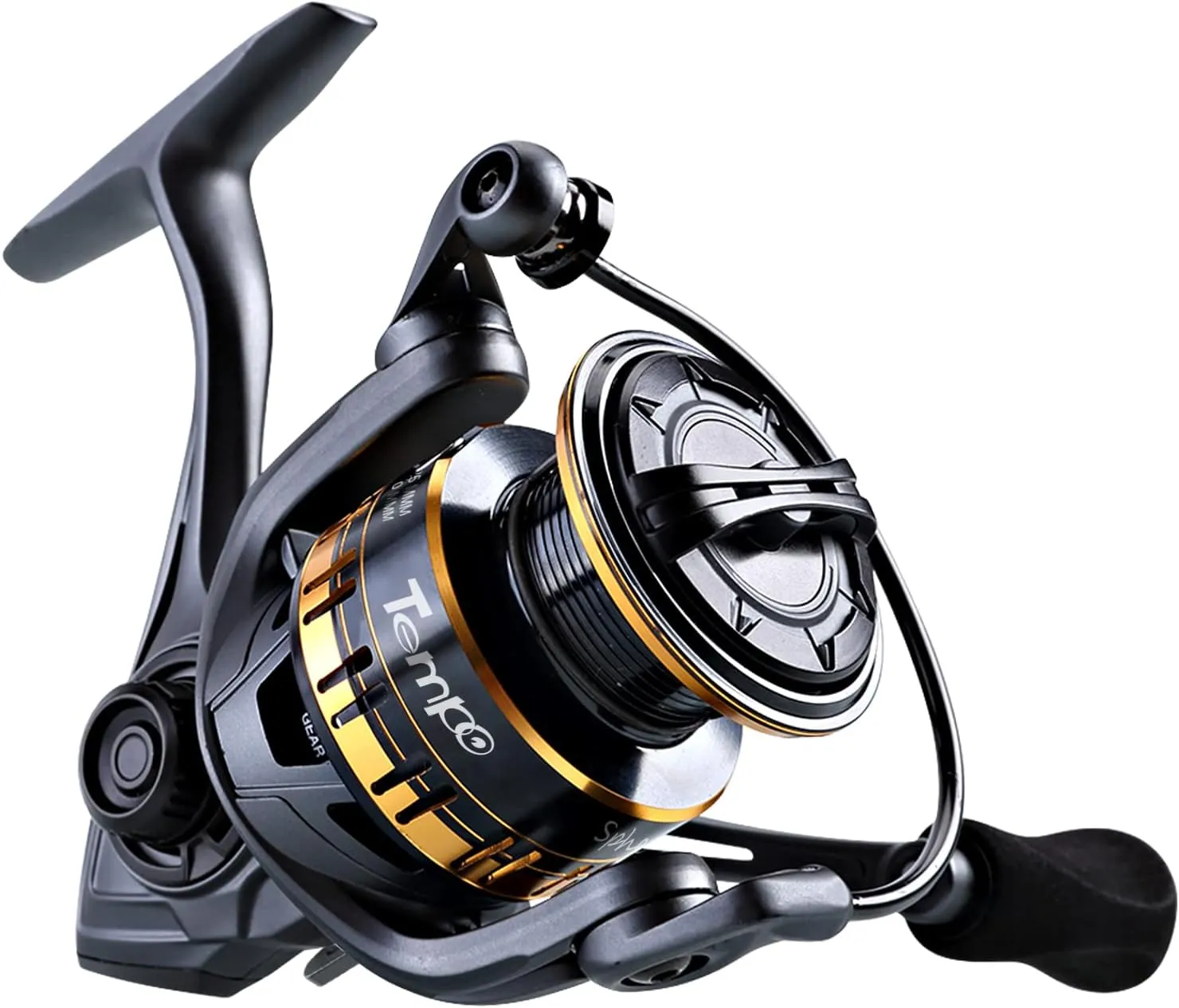 Tempo Spinning Reel, 9 1 BB Smooth Fishing Reels, Max Drag up to 38.6 LBs, with Harder GV Rotor, Ultralight Spinning Reels, Braid Ready Spool