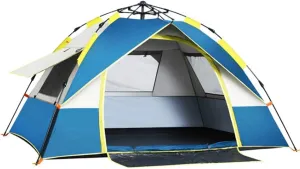 Tent Lightweight 3-Season Camping/Traveling 2-4 Person, Family Instant Pop Up Camping Tent for Beach BBQ Park Fishing Mountain House Sun Shade Canopy