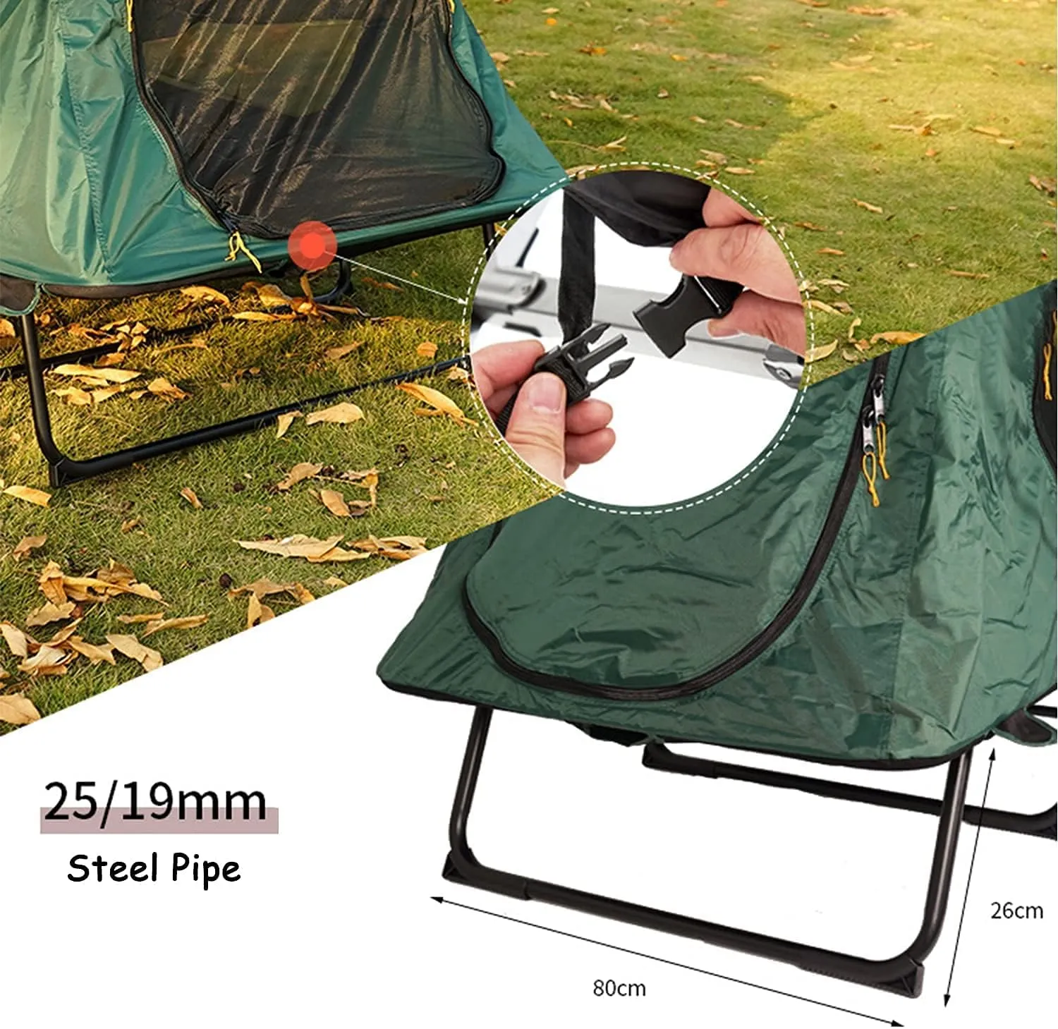 Tent Outdoor | Camping Tent | Off-Ground Tent, Waterproof Glamping, 4 Seasons Dome Tent Light, Large Family Tent, For Outdoor Camping