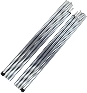 Tent Pole Support Frames Kit Outdoor Support， 2PCS Adjustable 2meter Tarp Poles Iron Thicken Stick Rack Rod Pole Outdoor Camping Ultralight Canopy Awning Tent Support Pole Warterproof Sail