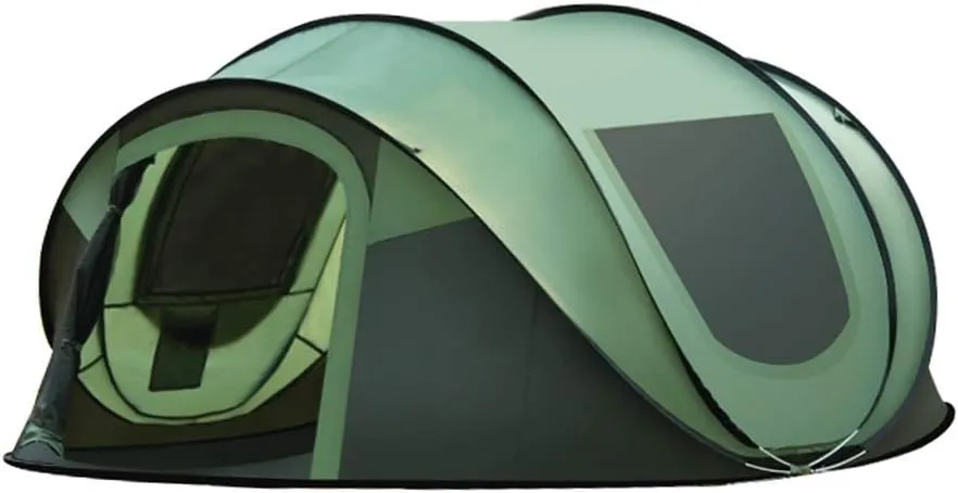 Tent Pop-up Tent Fully Automatic Quick Opening 3-4 Person Family Camping Tent,Green Outdoor Camping