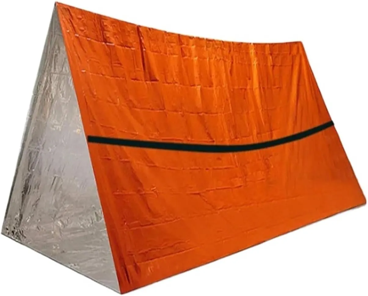 Tent Shelter Survival Bivy Tube Tent Kit Thermal Blanket Sleeping Bag Survival Equipment Lightweight (Color : Orange)
