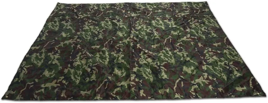 Tent Tarp, Nylon Fabric Camouflage Lightweight Portable Rainproof Tarp Shelter for Camping, Traveling, Fishing (3 * 2.9 Meters)