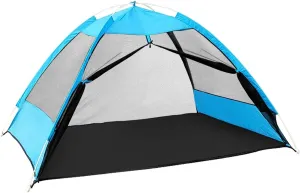 Tent Ultralight Pop-up Camping Tent Outdoor Mesh Tent Beach Leisure Net for 2 Person (Blue One Size)