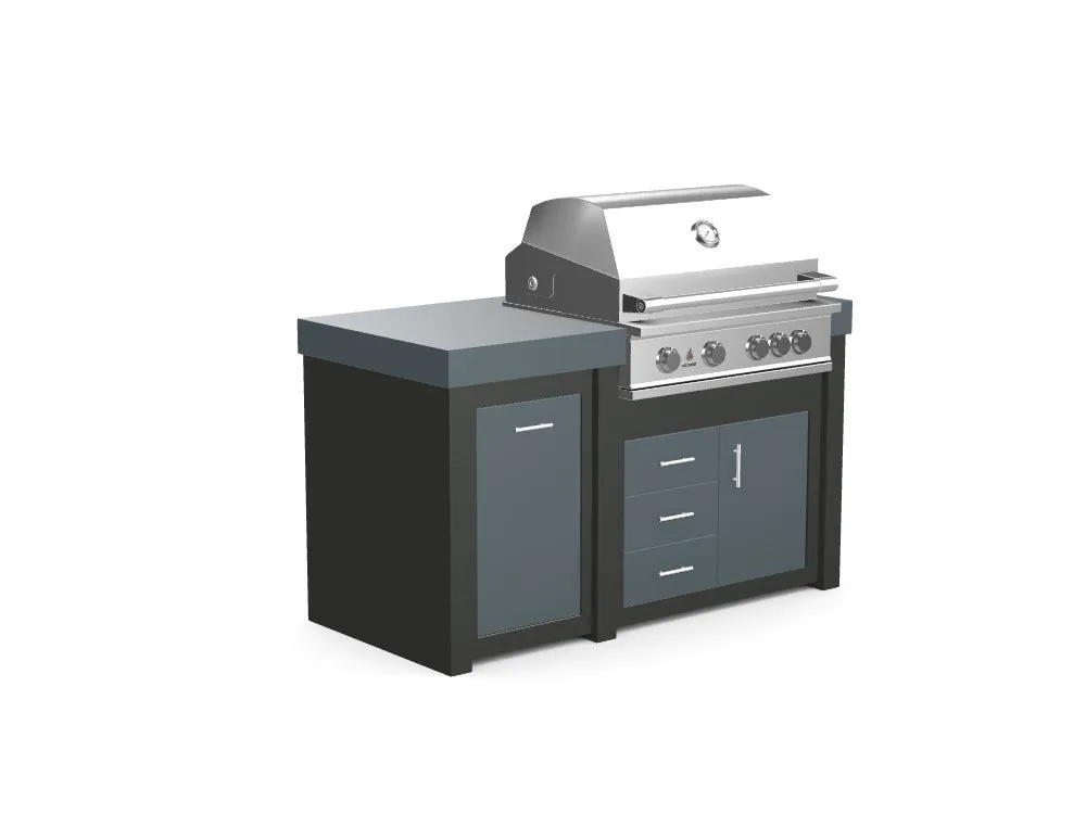 The James - 62" Outdoor Kitchen Island - Custom Design Ref: MZE9AK