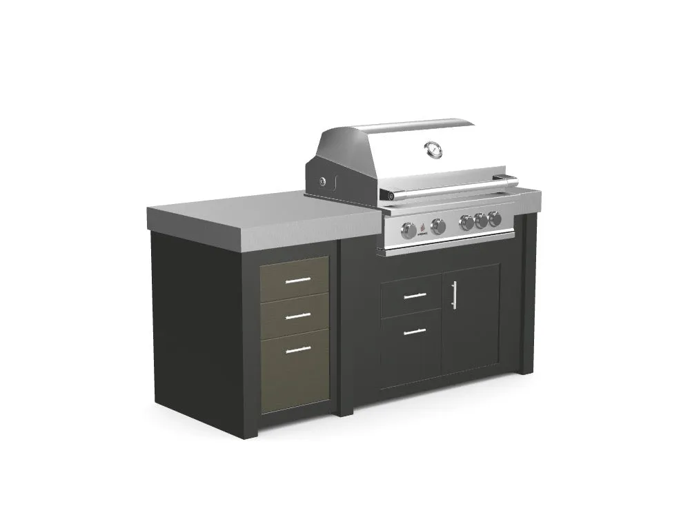 The Morris - 71" Outdoor Kitchen Island - Custom Design Ref: FVGBDB