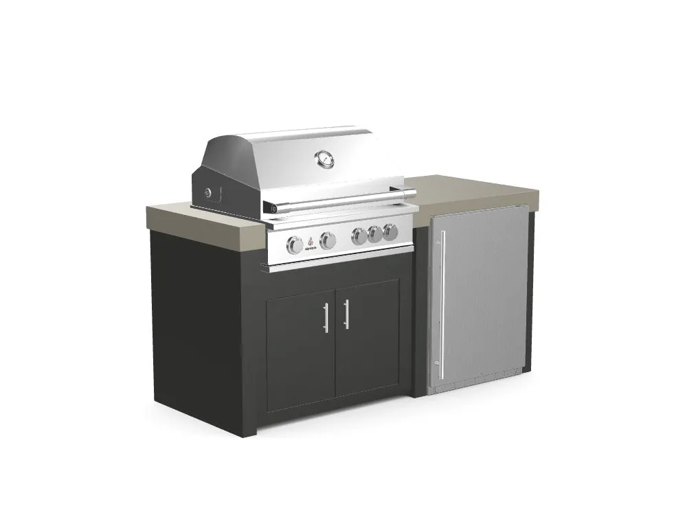 The Morris - 71" Outdoor Kitchen Island - Custom Design Ref: PXEKNX