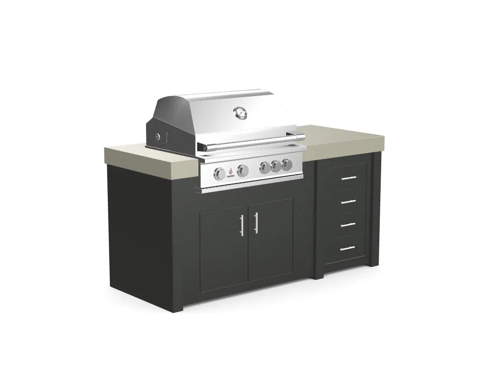 The Morris - 71" Outdoor Kitchen Island - Custom Design Ref: TQRGQC