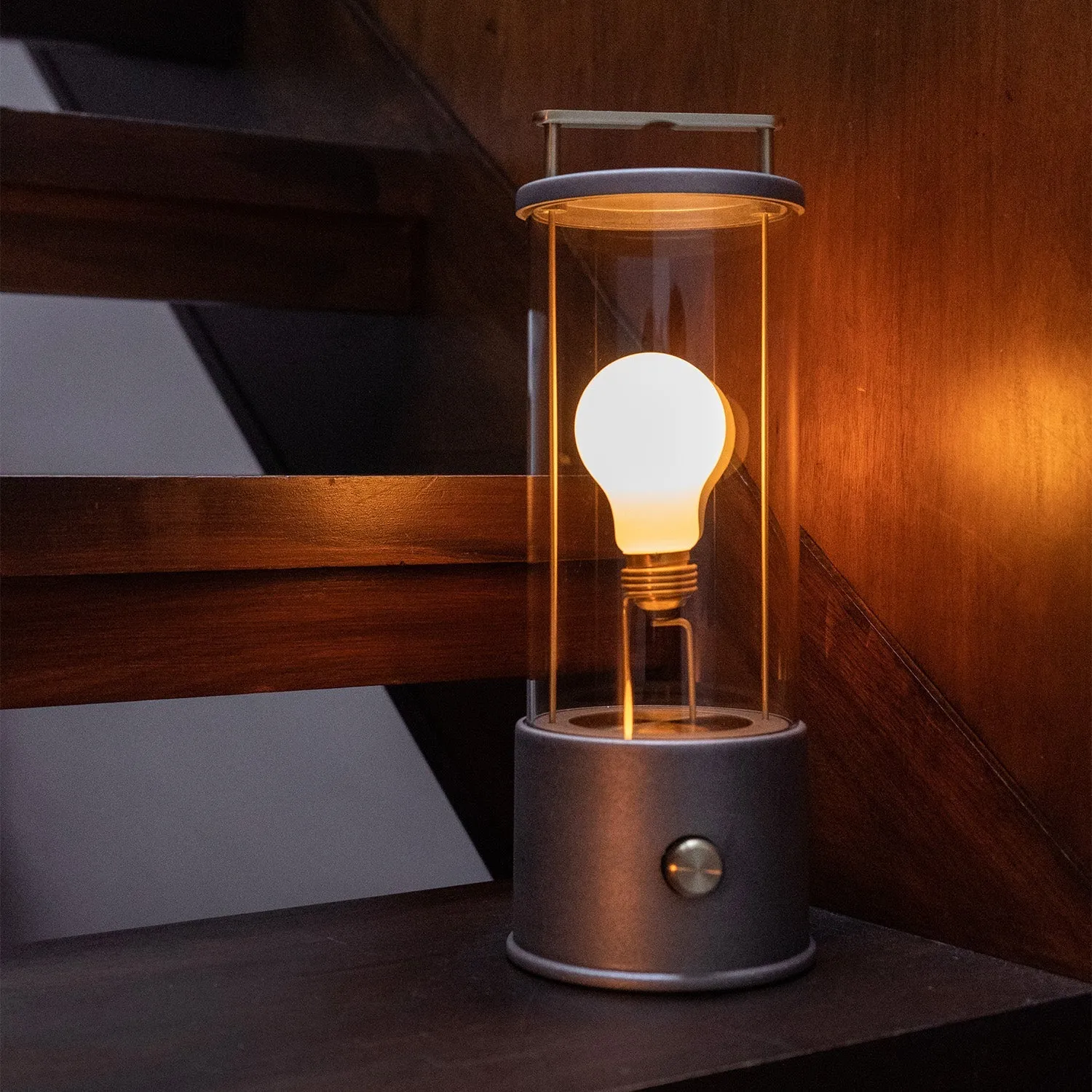 The Rugged Muse Portable Lamp in Raw Aluminium