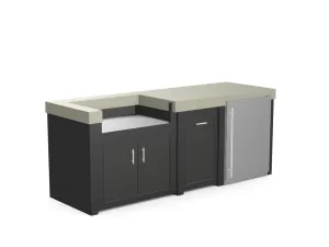 The Sullivan - 92" Outdoor Kitchen Island - Custom Design Ref: 5XXLLO